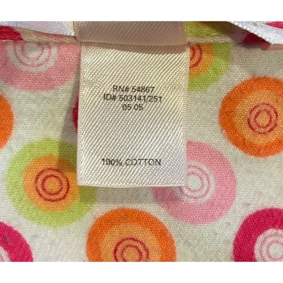 Vtg Victorias Secret Flannel Pajama Set Womens Medium 100% Cotton Circles Y2K - Picture 6 of 8